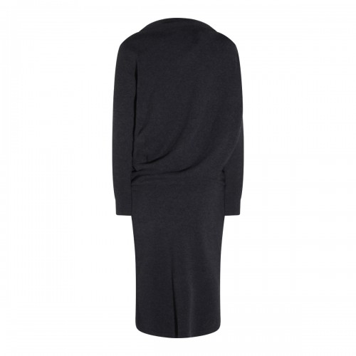 BLUE WOOL DRESS