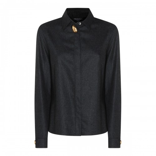 DARK GREY WOOL SHIRT