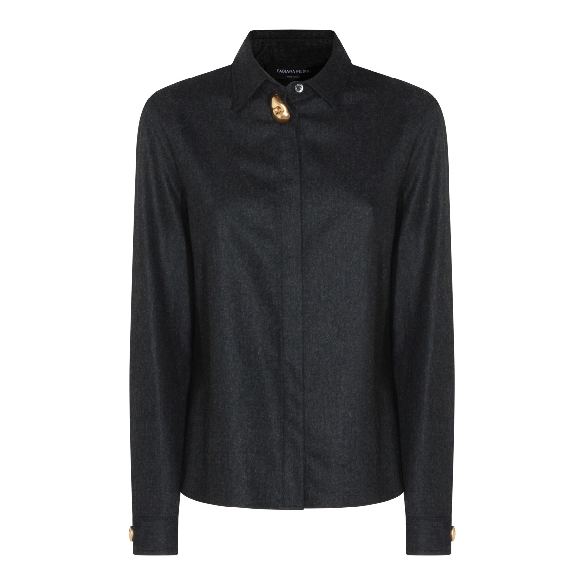DARK GREY WOOL SHIRT