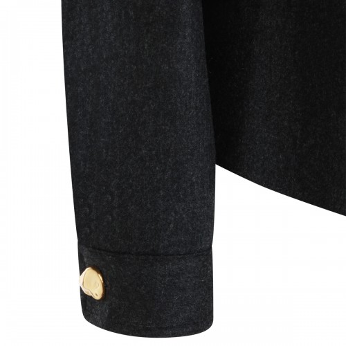 DARK GREY WOOL SHIRT