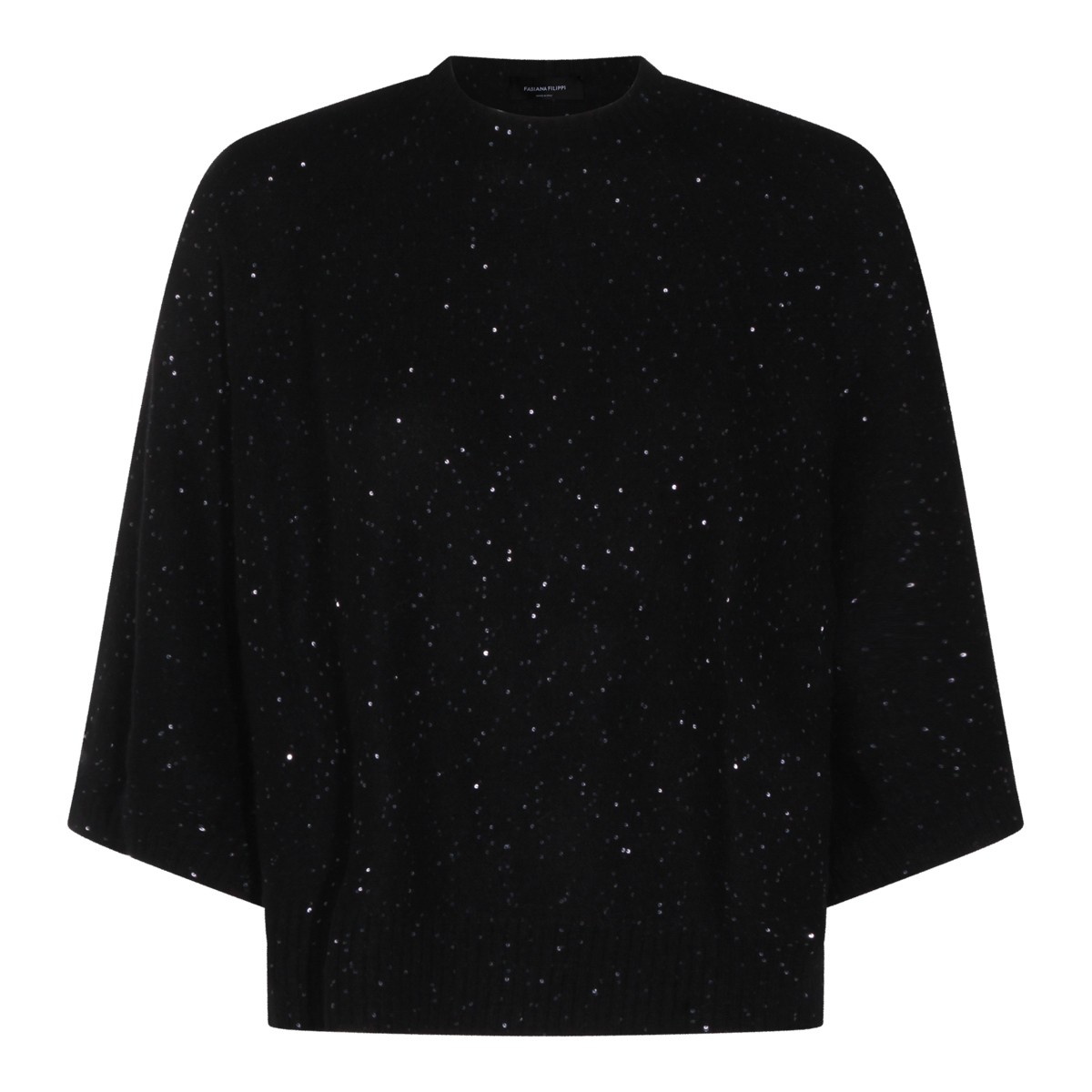 BLACK WOOL T-SHIRT