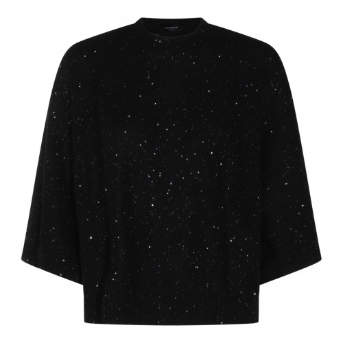 BLACK WOOL T-SHIRT