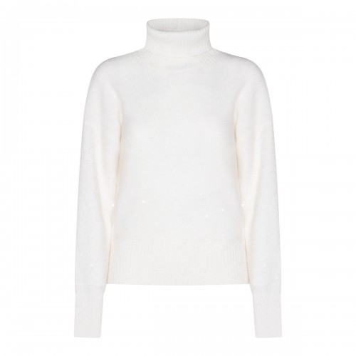 WHITE WOOL KNITWEAR