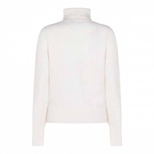 WHITE WOOL KNITWEAR