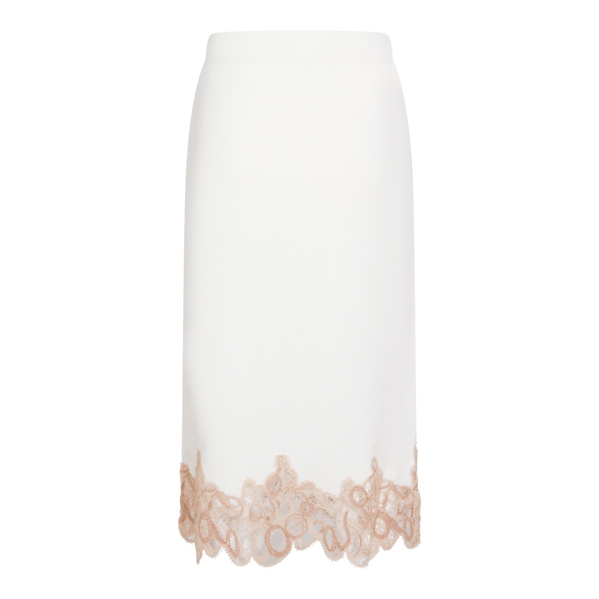 WHITE WOOL SKIRT