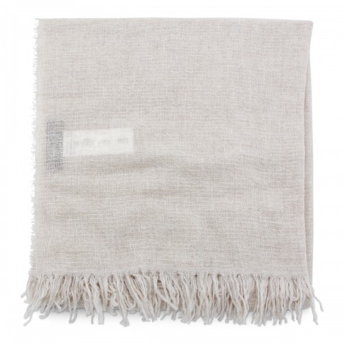 LIGHT BEIGE WOOL SCARF