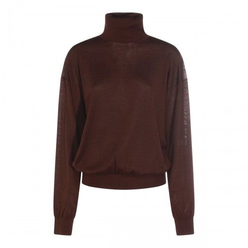 BROWN CASHMERE KNITWEAR
