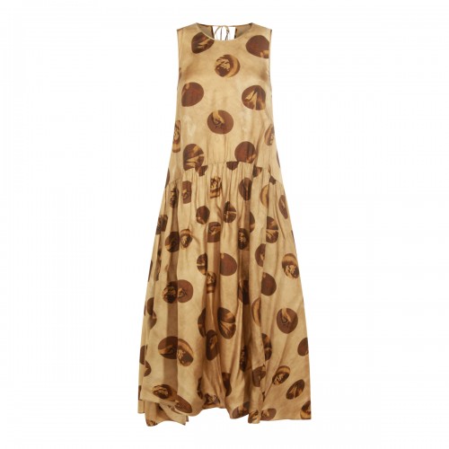 BROWN SILK DRESS