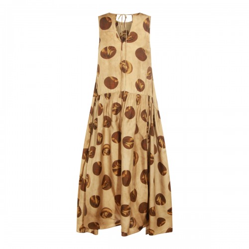 BROWN SILK DRESS