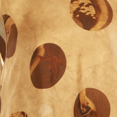 BROWN SILK DRESS