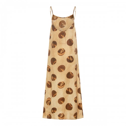 BEIGE VISCOSE DRESS