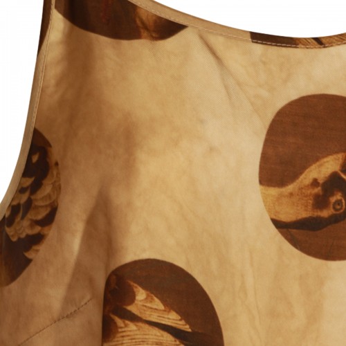 BEIGE VISCOSE DRESS