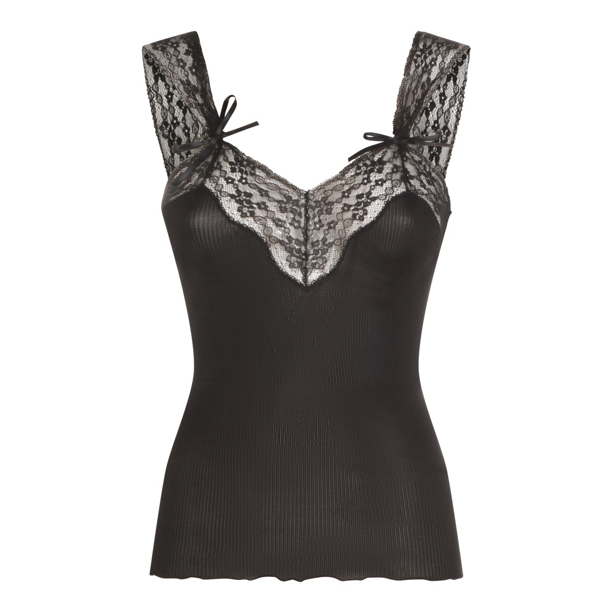 BLACK SILK TOP