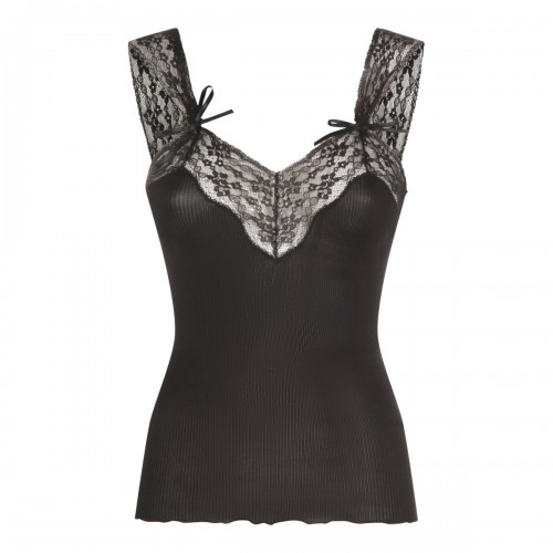 BLACK SILK TOP