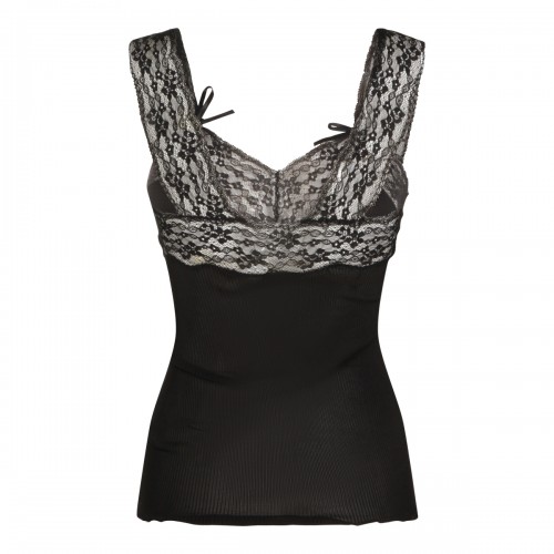 BLACK SILK TOP