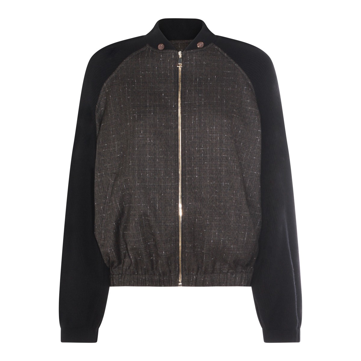 BLACK WOOL CASUAL JACKET