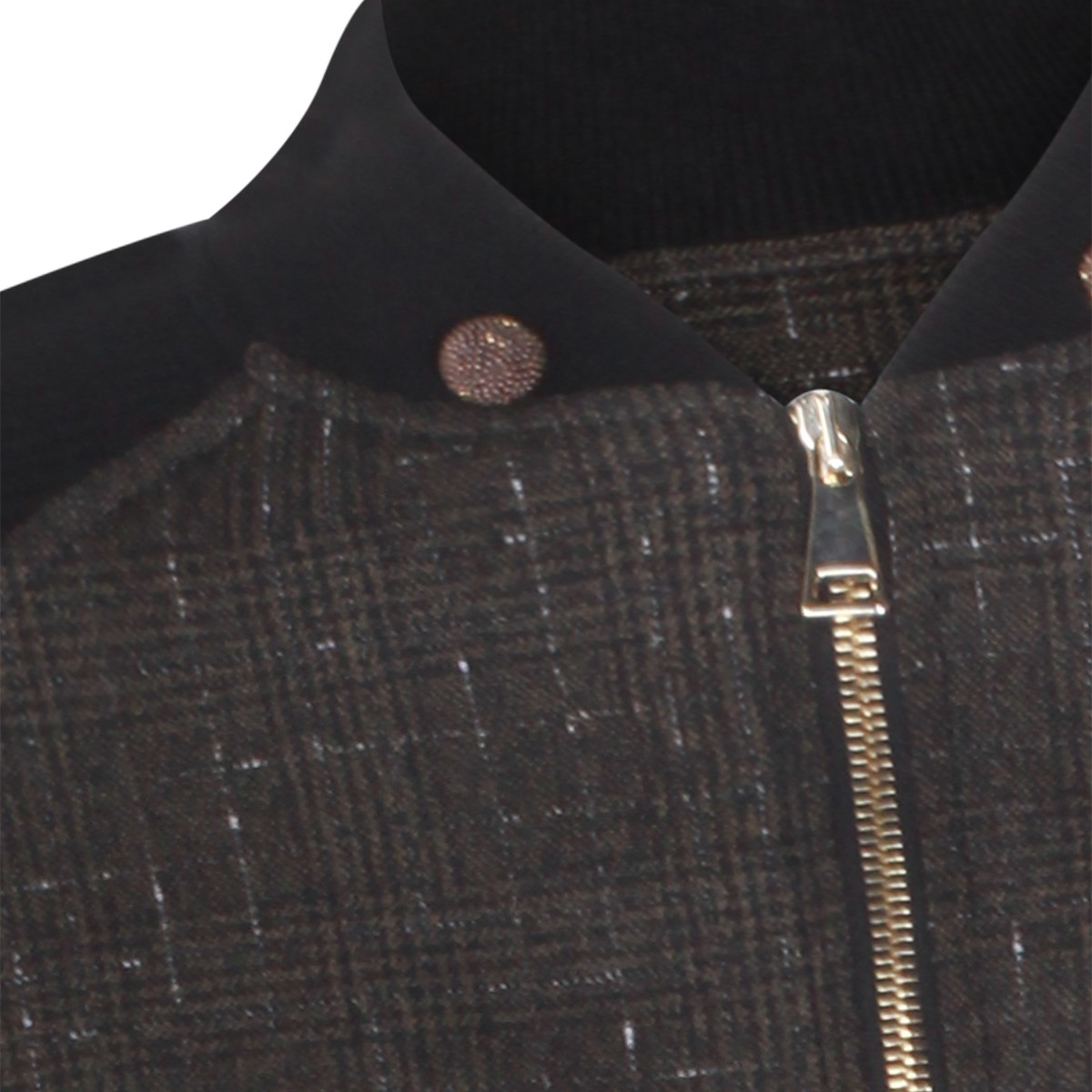 BLACK WOOL CASUAL JACKET