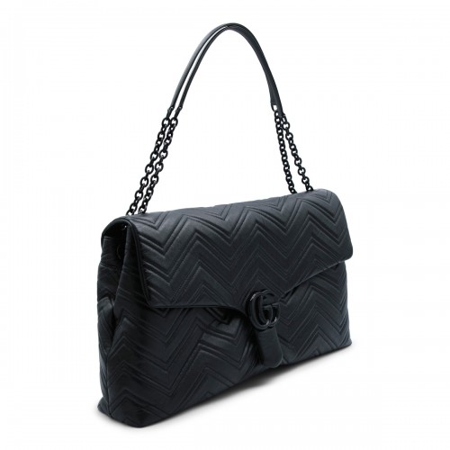 BLACK LEATHER GG MARMONT... 2