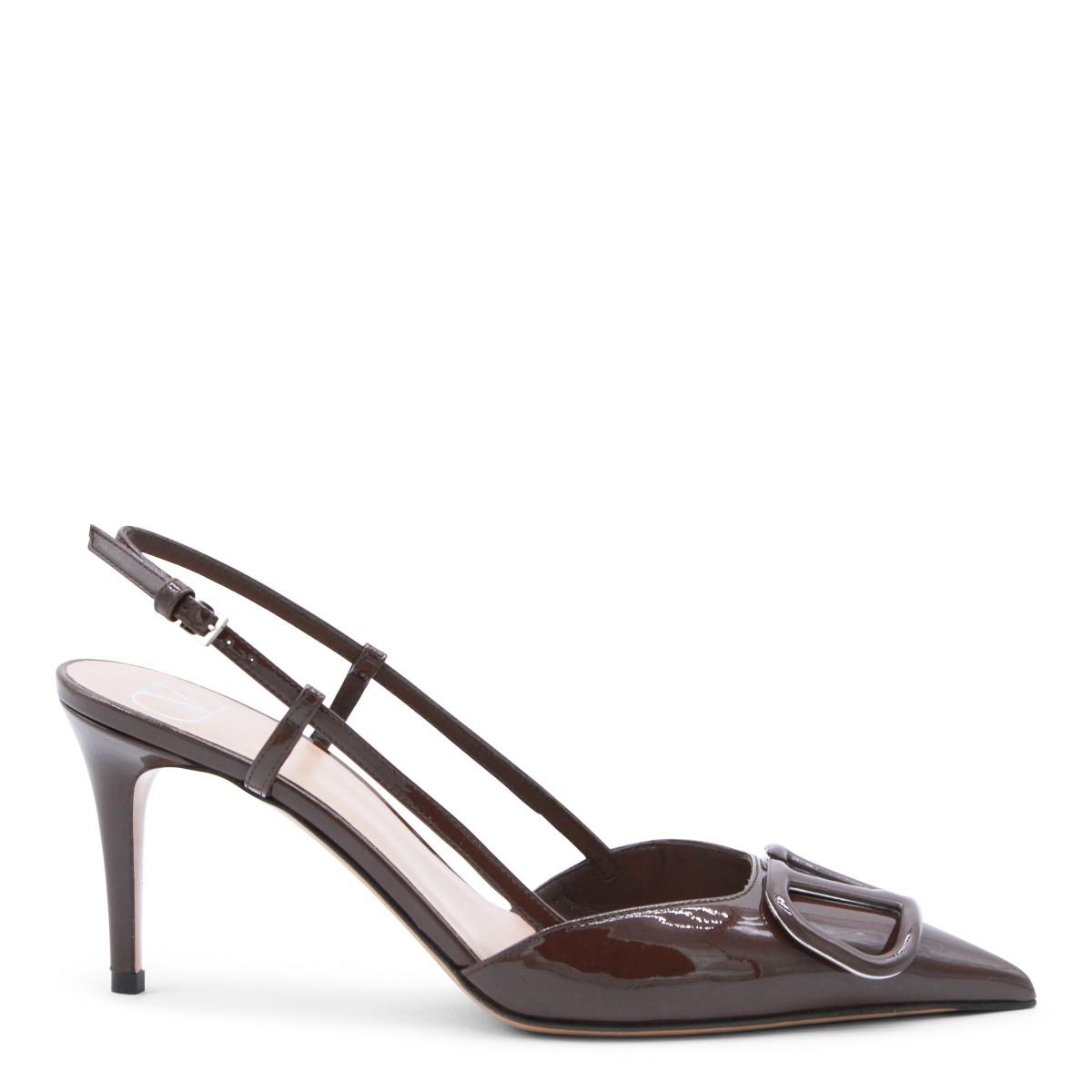DARK BROWN LEATHER PUMPS