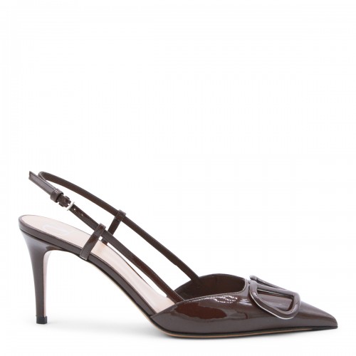 DARK BROWN LEATHER PUMPS