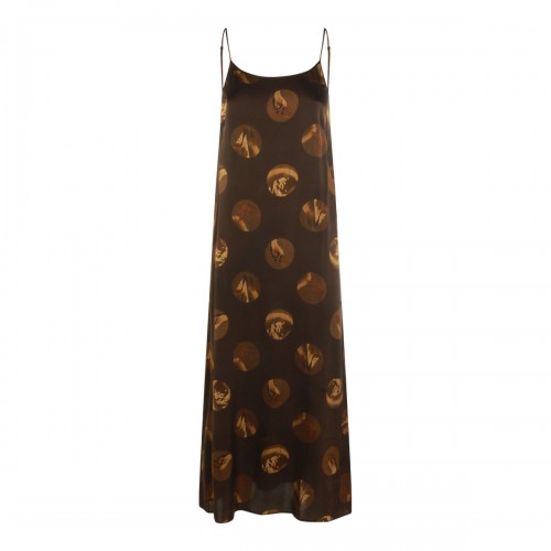 BROWN VISCOSE DRESS