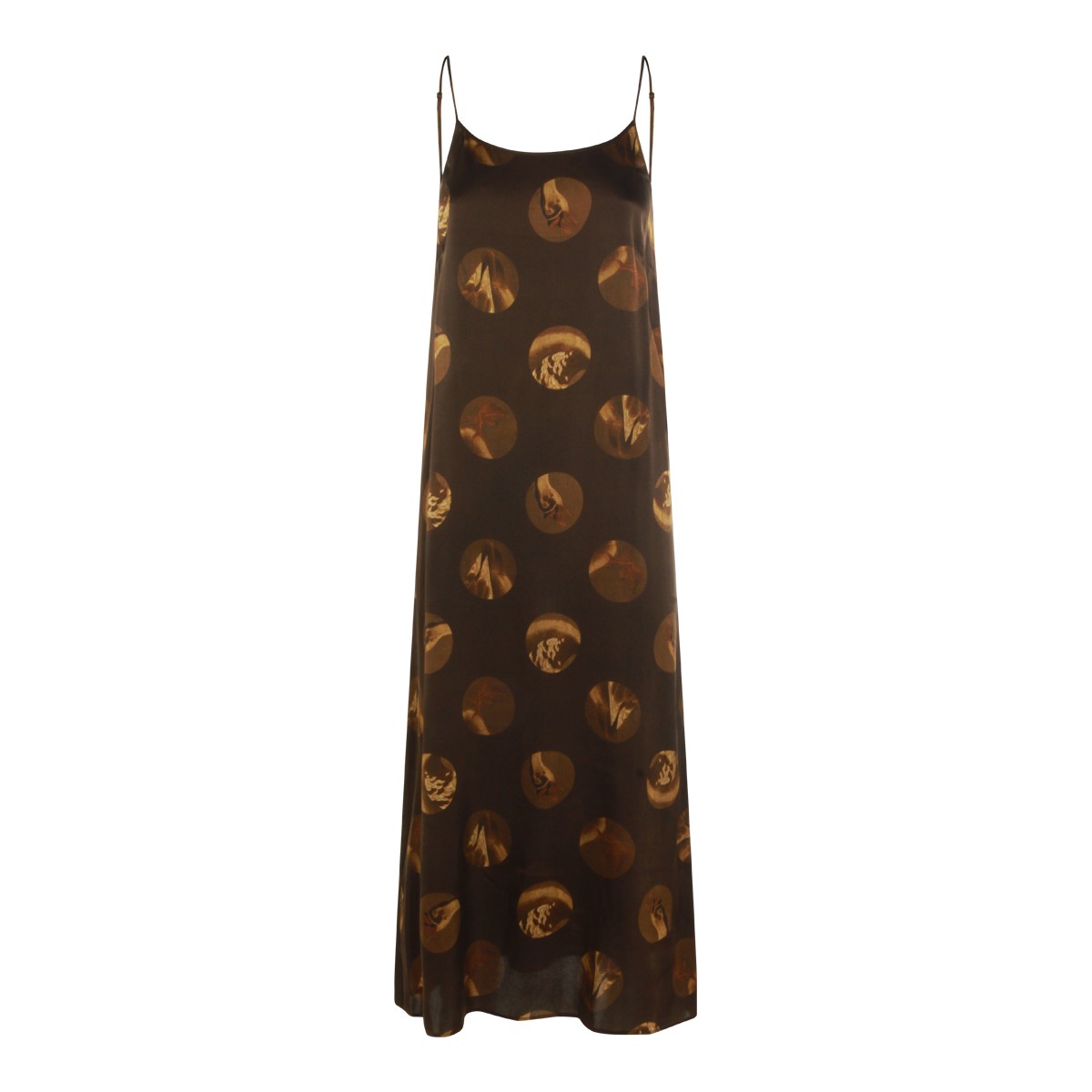BROWN VISCOSE DRESS