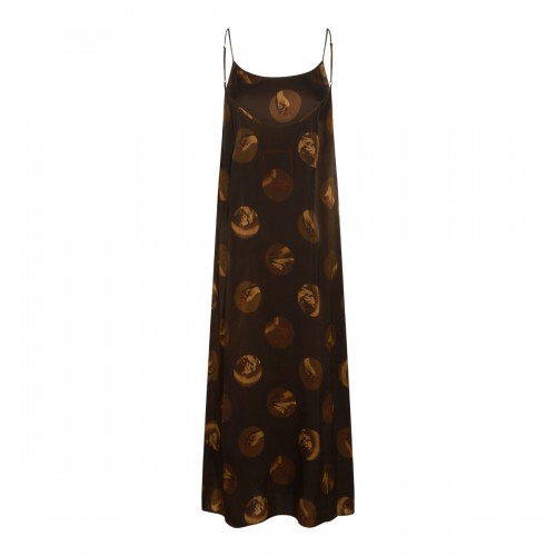 BROWN VISCOSE DRESS