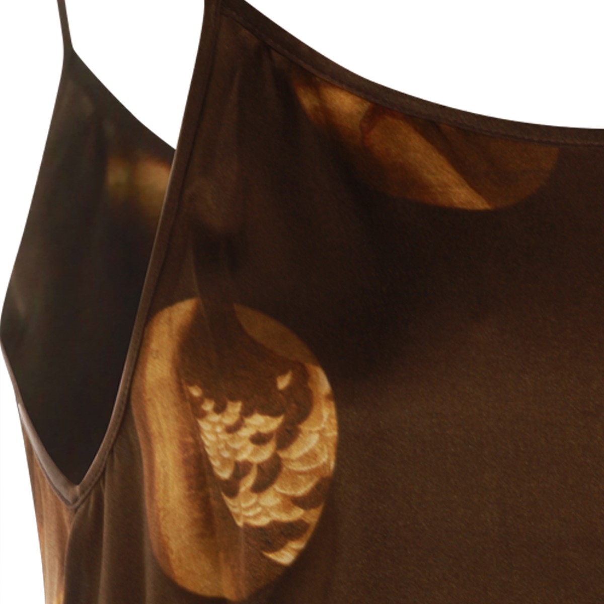 BROWN VISCOSE DRESS