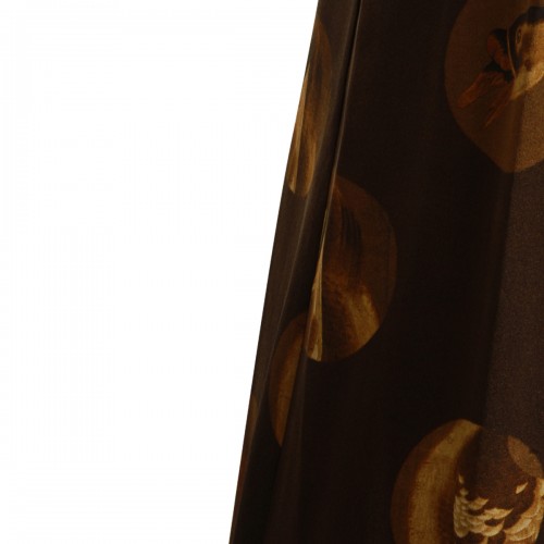 BROWN VISCOSE DRESS