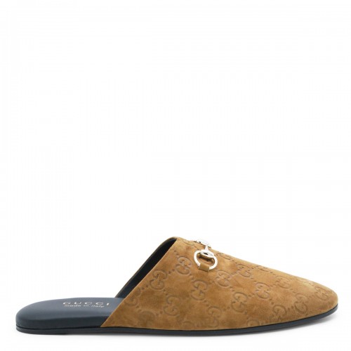 BROWN LEATHER FLATS
