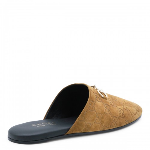 BROWN LEATHER FLATS