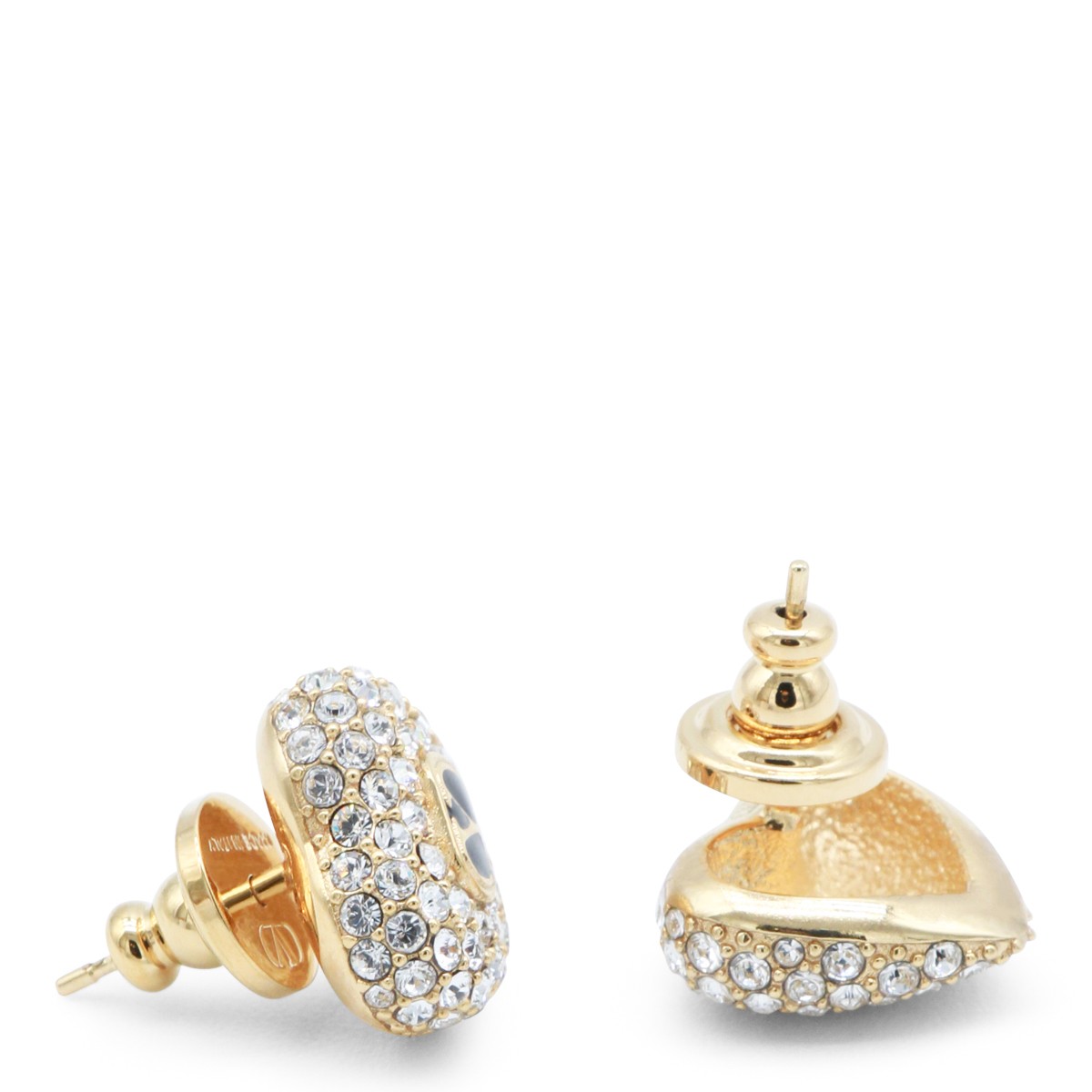 BLACK AND GOLD METAL EARRINGS