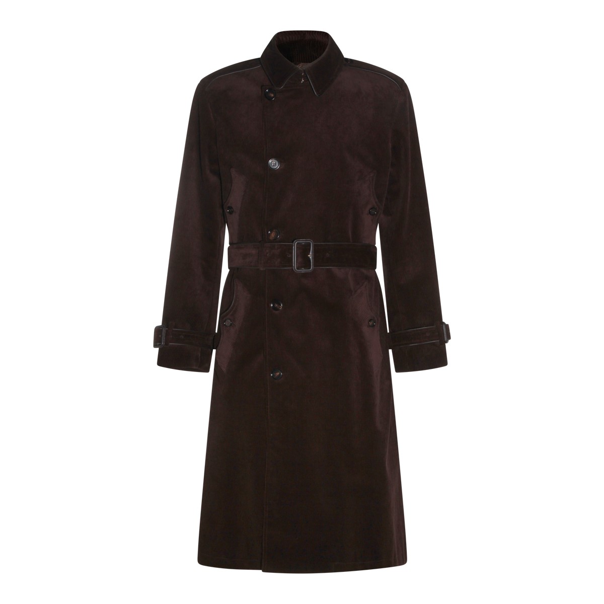 DARK BROWN COTTON EASTWOOD TRENCH COAT DARK BROWN COTTON EASTWOOD TRENCH COAT