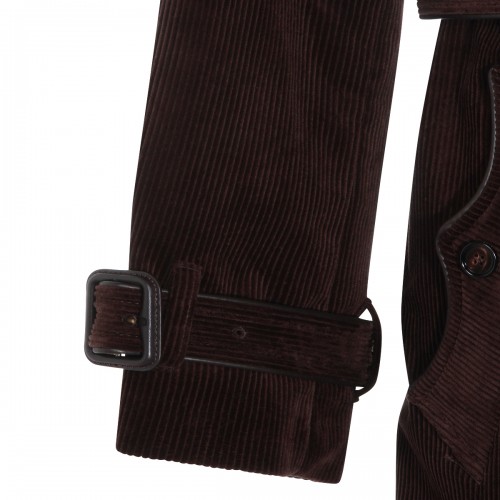 DARK BROWN COTTON EASTWOOD TRENCH COAT