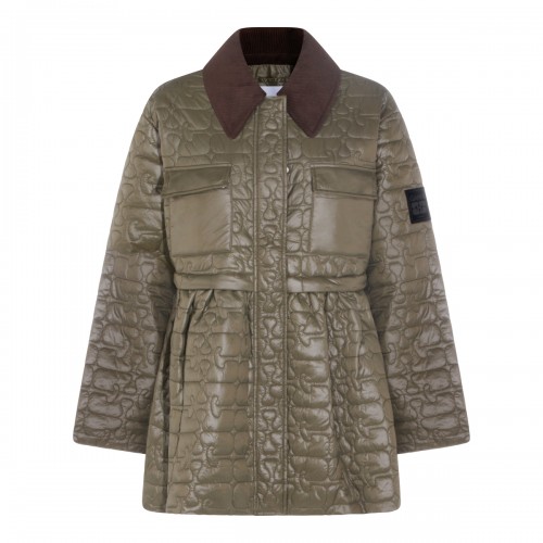 GREEN NYLON DOWN JACKET