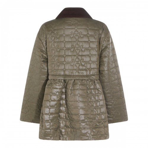 GREEN NYLON DOWN JACKET 2