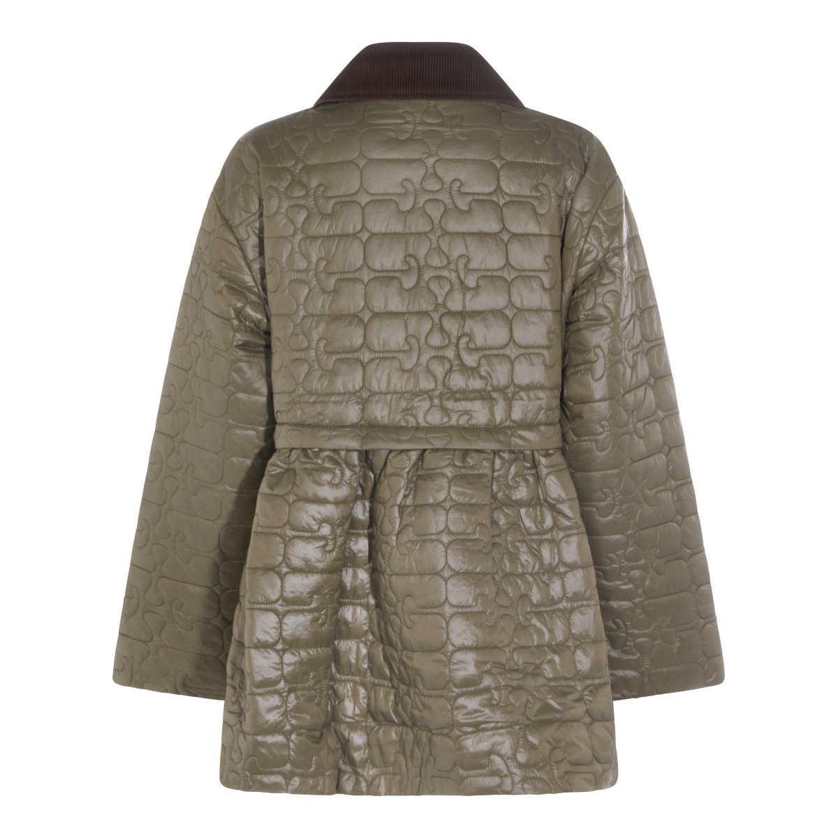 GREEN NYLON DOWN JACKET