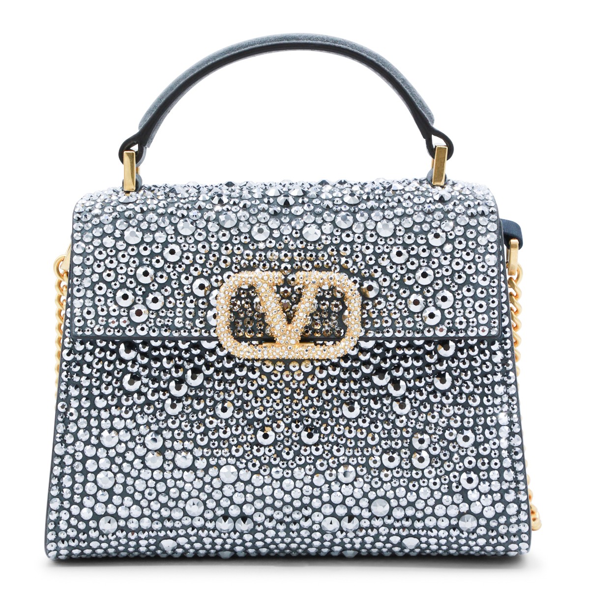 CRYSTAL VSLING SMALL TOP HANDLE BAG
