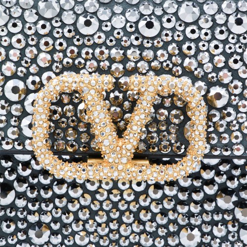 CRYSTAL VSLING SMALL TOP HANDLE BAG