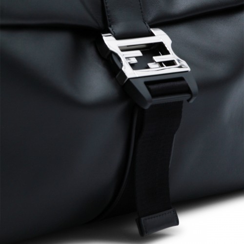 BLACK LEATHER MAMMA BAGUETTE BAG