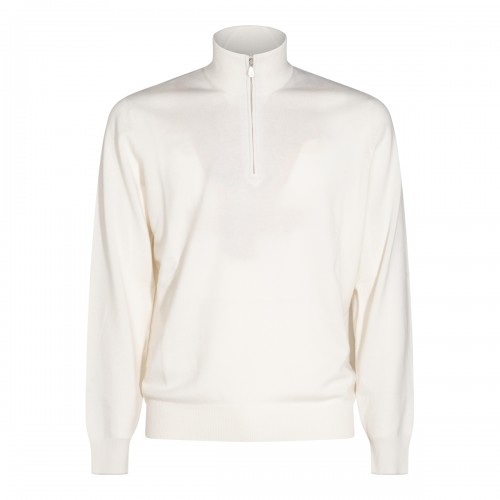 WHITE CASHMERE KNITWEAR