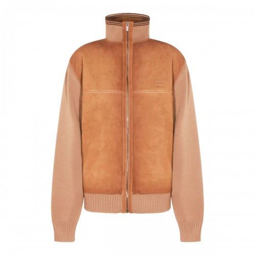 CAMEL WOOL CASUAL JACKET