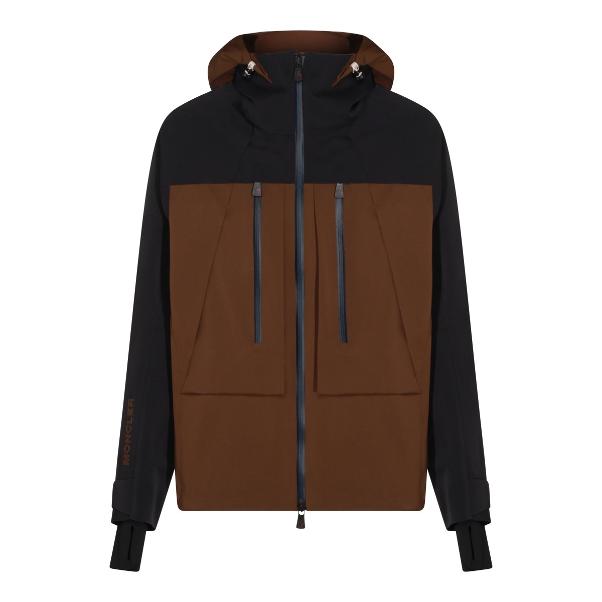NAVY AND BROWN GUNUNG CASUAL JACKET