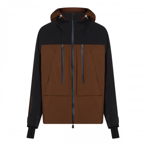 NAVY AND BROWN GUNUNG CASUAL JACKET