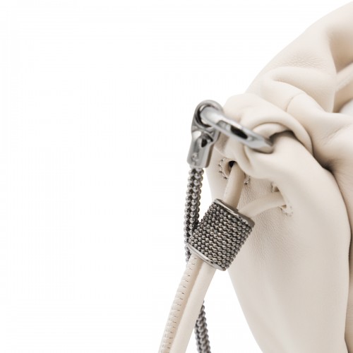 IVORY LEATHER CROSSBODY BAG