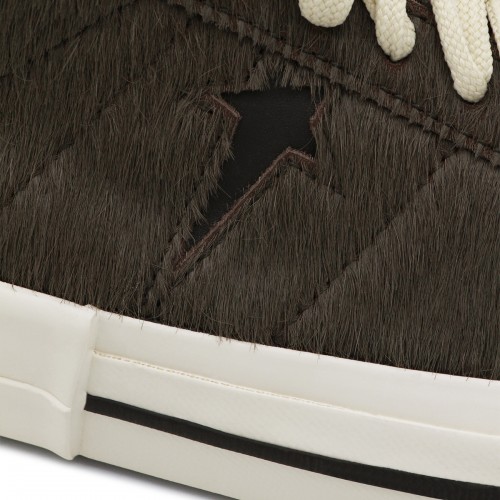 DARK GREY LEATHER SNEAKERS