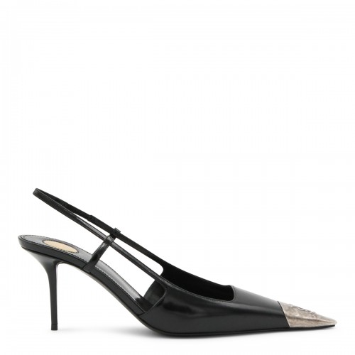 BLACK LEATHER PUMPS