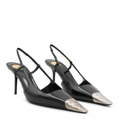 BLACK LEATHER PUMPS 2