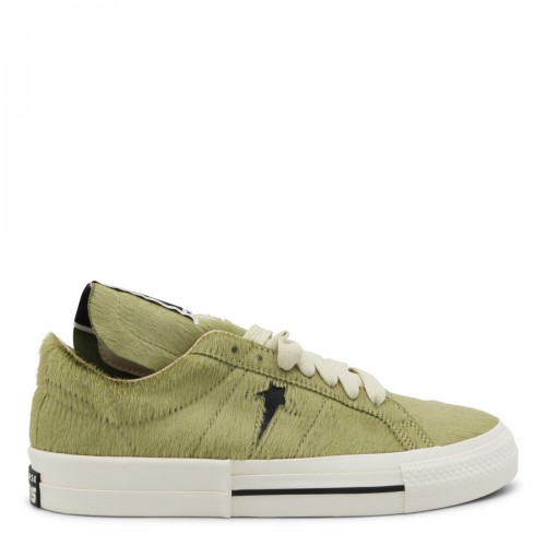 ACID GREEN LEATHER SNEAKERS