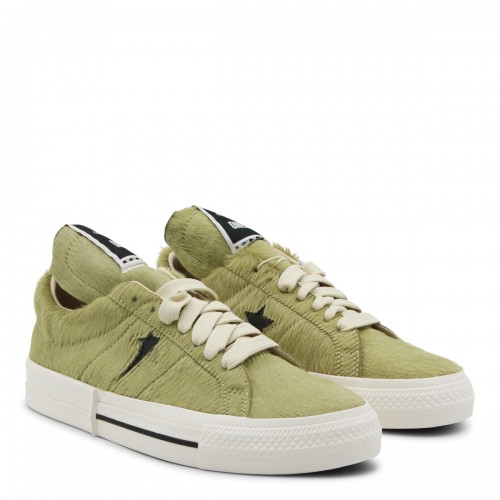 ACID GREEN LEATHER SNEAKERS